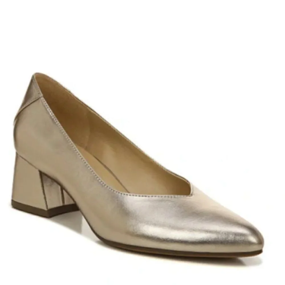 NATURALIZER Malynn Pumps Women's Shoes In Warm Silver (WIDE)